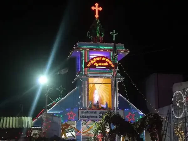 St. Fathima Matha church Flag Hoisting in Kavalkinaru