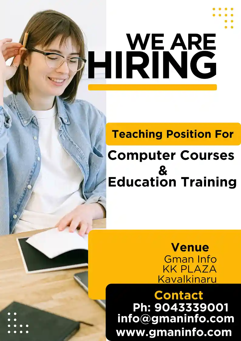 Job offer in Gman Info KK PLAZA