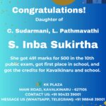 Congratulations to 10’th School Topper…